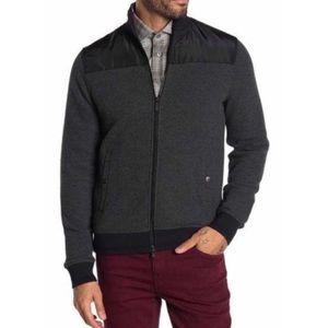Toscano Textured Full Zip Contrast Jacket NWT
